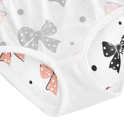 Wusikd Bows Polka Dots (2) Girls' Underwear Cotton Girls Briefs Soft Toddler Underwear 2T 5