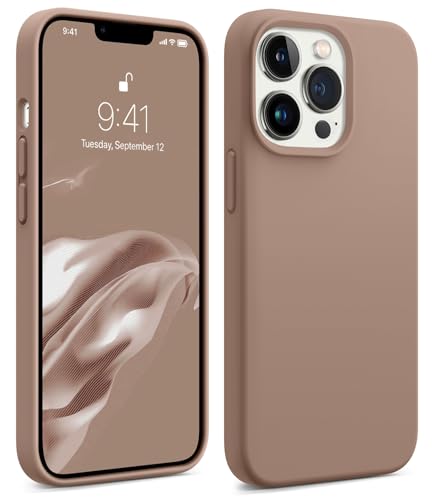 AOTESIER Magnetic for iPhone 13 Pro Case, [Compatible with MagSafe] [Military Shockproof Protection] Silicone Case with Soft Microfiber Lining, Camera & Screen Protection 6.1 inch, Light Brown