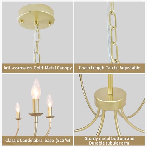 Rviezza Modern Gold Chandelier thumb #4