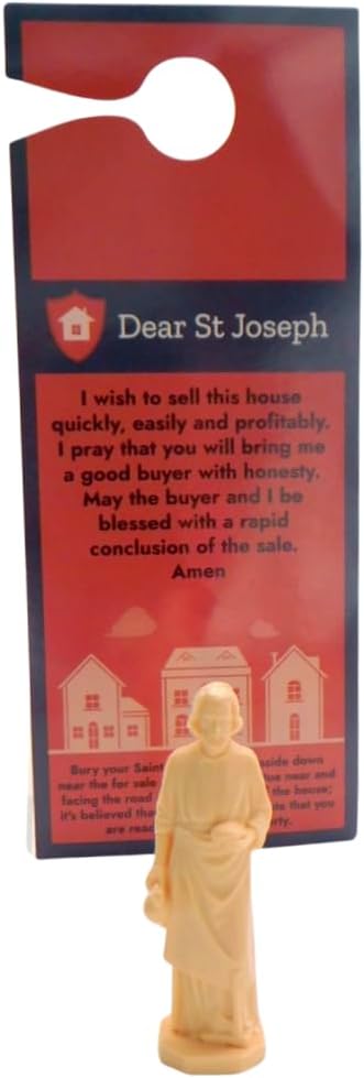 Miniatura 4 de St Joseph Home Selling Kit de colgador de puerta con recordatorio de oración y paquete de estatua de San José fabricado en los Estados Unidos