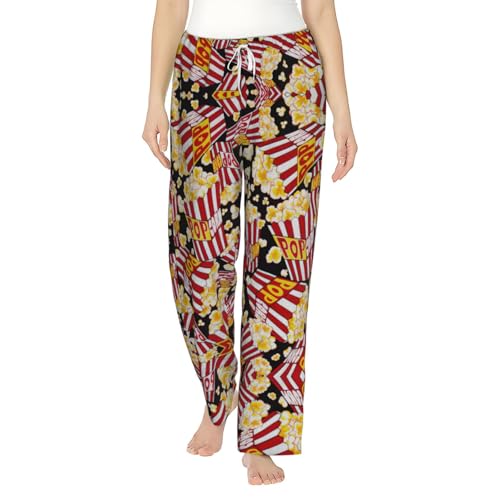 Pantalon de pyjama en flanelle popcorn pour femme