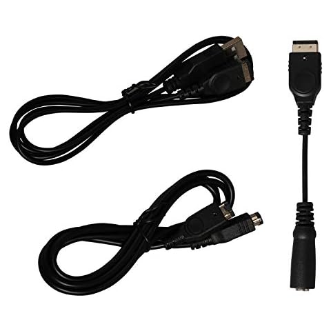 GBA SP Link Cable GBA SP Charger Cable GBA SP Headphone Adapter USB Charging Cable 3.5MM Headphone Earphone Jack Adapter 2 Player Game Link Cable for Gameboy Advance SP Cover