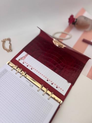 Agenda A5 en cuir rouge robuste pour centraliser toutes vos notes - 7