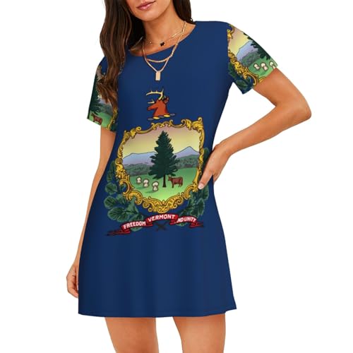 Robe de nuit pour la maison imprimé Vermont vêtement femme