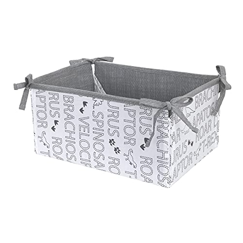 Nojo Baby-Saurus Brontosaurus, Tyrannosaurus Dinosaurs With Mountains Leaves 4Piece Nursery Crib Bedding Set, Grey, White, Green #TOP4