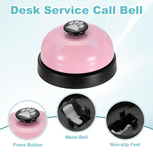 Timbre de servicio de recepción rosa para el entrenamiento de mascotas 4