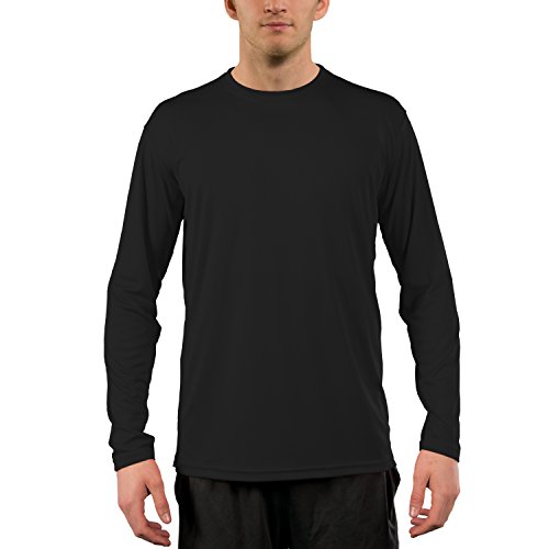 Vapor Apparel Men's Outdoor UPF 50+ Long Sleeve T-Shirt, UV Sun Protection for Fishing, Running, Hiking, M, Carbon