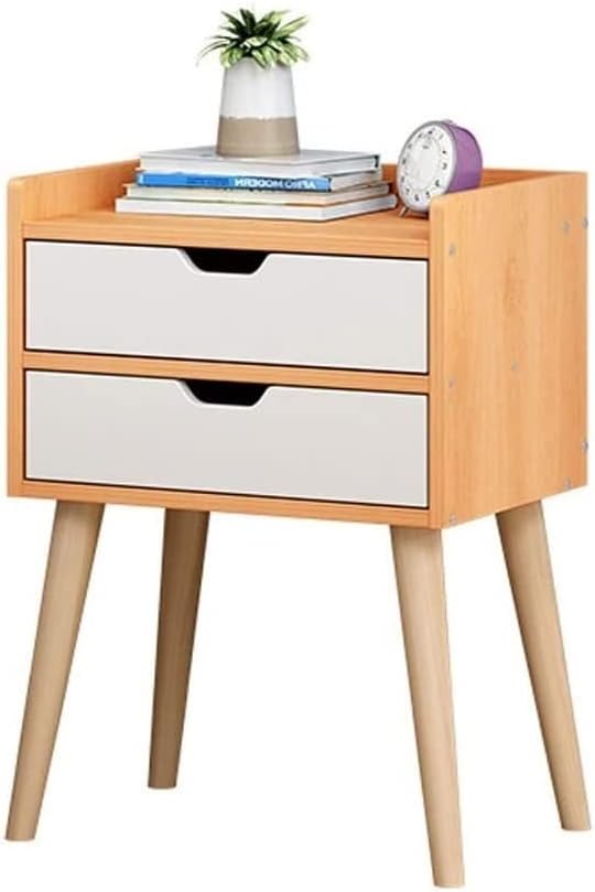 Amazon｜ベッド サイドテーブル ナイトテーブル サイドテーブル 2引き出し付きのモダンでシンプルなベッドサイドテーブル小さなベッドサイド