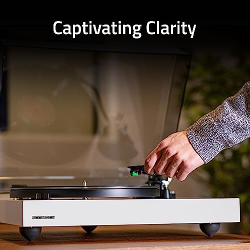 Fluance RT81+ Elite High Fidelity Vinyl Turntable Record Player, Audio Technica VM95E Cartridge, Anti-Resonant Platter, Acrylic Mat, Phono Preamp Wood Plinth Adjustable Isolation Feet - Natural Walnut