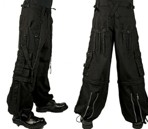 Gothic Bondage Black Skater Men's Pant Alternative Punk Rock EMO Trouser Pant Shorts/USA