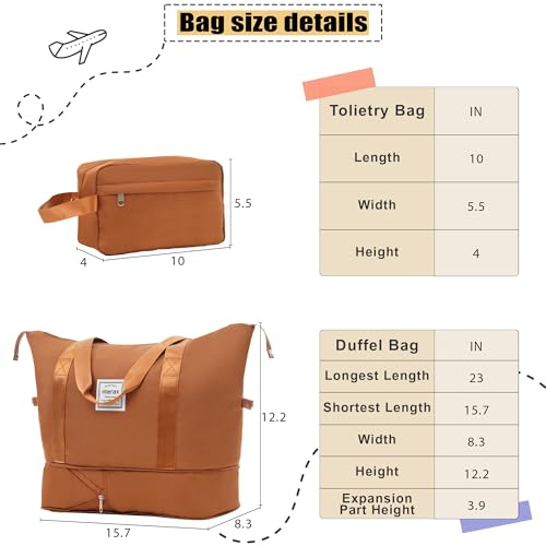 Merax Luggage Set, Softside Suitcase 3 Piece, Expandable Lightweight Luggage Sets with Duffel Bag 22" 26" 30" Suitcase with Wheels TSA Lock,Orange4