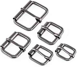 Swpeet 50 Pcs Assorted Multi-Purpose Gun Black Metal Roller Buckle Ring for Hardware Belt Bags Ring Hand DIY Accessories
