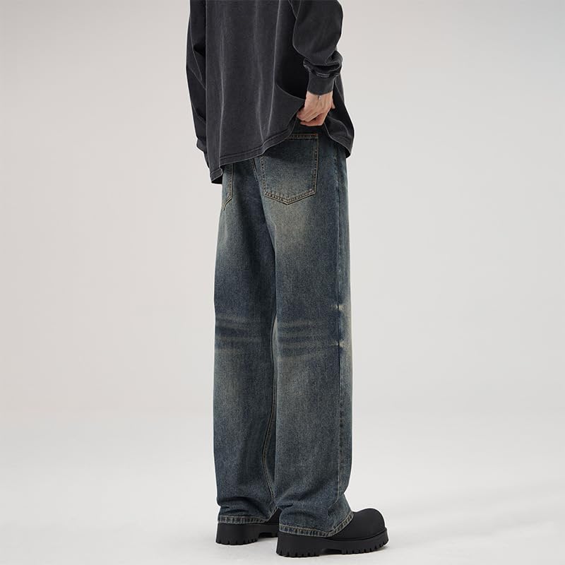 Men's Pants Summer Straight Leg Loose Office Jeans4