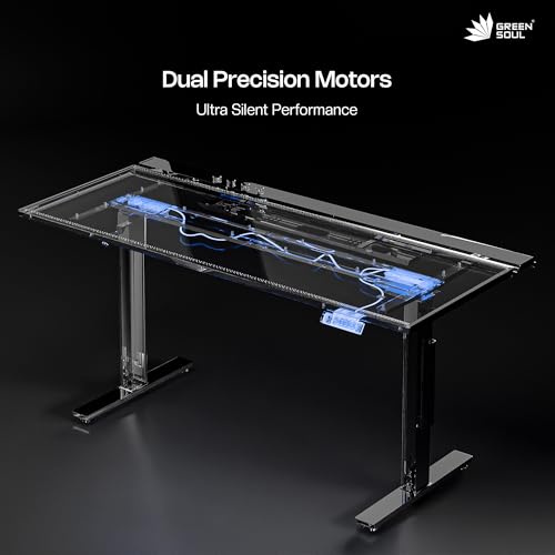 Image of Green Soul Titan X Gaming Height Adjustable Table | Magnetic Wire Routing | MagMat | 20mm Thick Metal Top | Dual Precision Motor | Anti Collision | 100 KGs Load Capacity | 3 Year Warranty