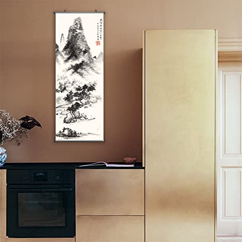 Digitizerart Chinese Landscape Poster Wall Scroll Poster Art Print Poster With 2 Aluminum Tubes Frame thumb #3