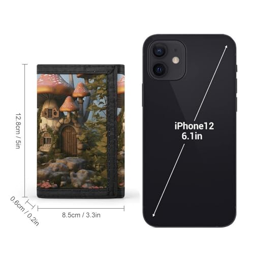 Mushroom Garden Trifold Wallet for Men - Money Clip Slim Wallets with Multiple Card Slots Minimalist Small Front Pocket Wallet for Everyday Carry2