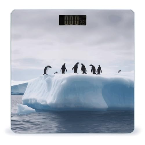 Báscula digital de baño Penguin con plataforma de vidrio templado miniatura 1