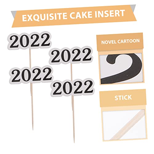 Luxshiny 2022 Ano Novo Palitos De Bolo Brindes A 2022 Decoração De Bolo Cupcake Topo De Bolo Enfeite