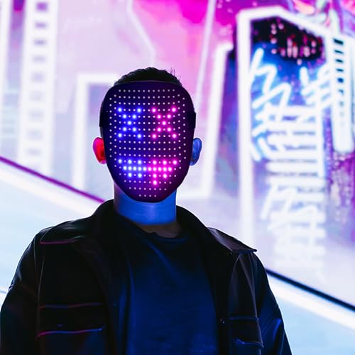 Qaq Led Mask Light Up Mask With Gesture Sensing thumb #5
