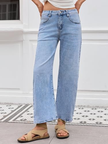 PEIHOT Mid Rise Barrel Jeans for Women Trendy Boyfriend Stretchy Baggy Cropped Denim Pants with Pockets - image 4