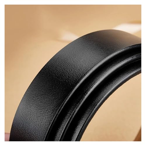 Black Brown Plus Size 130 140 150cm Buckleless 3.5cm Wide Leather Belt Without Automatic Buckle Belt3