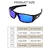 Reki Polarized Sports Sunglasses for Men Women Cycling Running Driving Fishing (Black With Blue Lens)