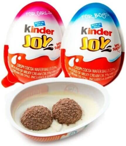 5 x Mixed Kinder Joy More Milk Less Cocoa Chocolate with Surprise Gift Inside Eggs 20g