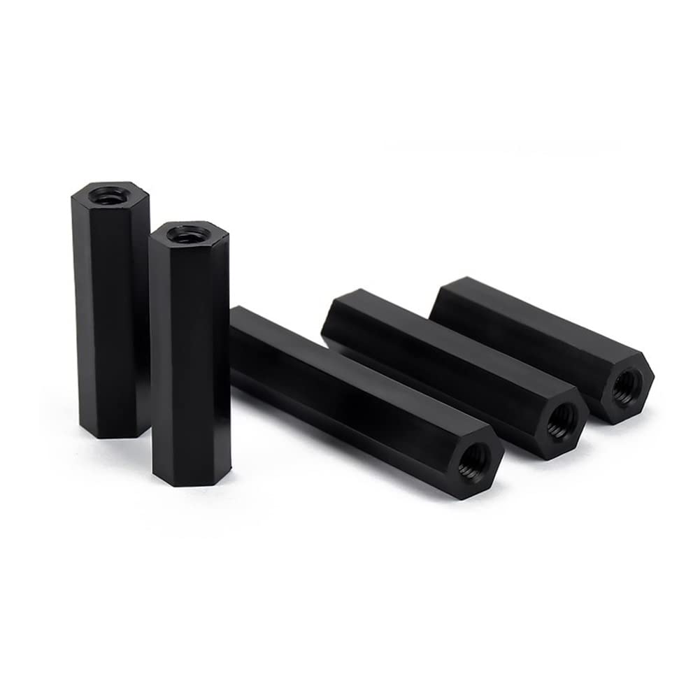 FEEIMOL Female Hex Spacer Standoff Black Nylon Hex Standoff Bolts Nuts M4x25mm (20 pcs) - Image 4