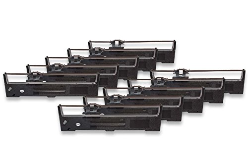 Ruban encreur compatible Epson LQ-890 FX-590 FX-890 LQ-590 - vhbw noir matricielle lot de 10