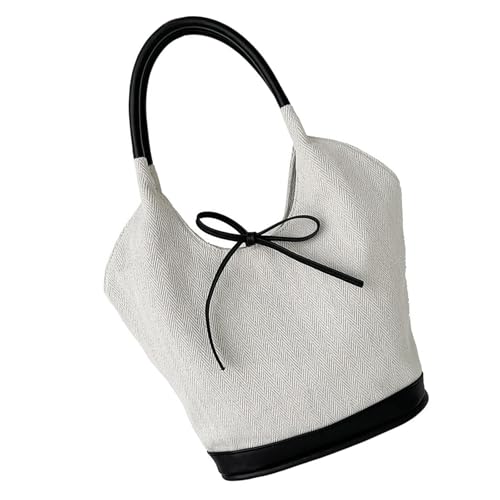 Sac à main à bandoulière en toile style coréen grand format