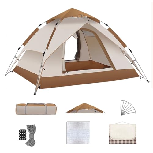 Carpa familiar doble capa para camping, 3-5 personas, tipo cúpula miniatura 1