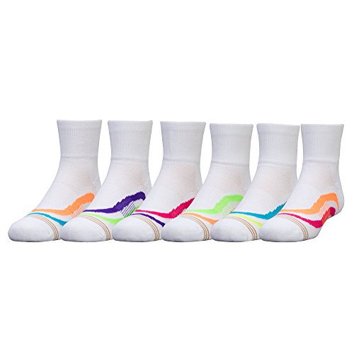 Gold Toe Big Girls' 6 Pack Wave Quarter