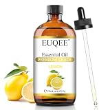 EUQEE アロマオイル レモン エッセンシャルオイル 天然100％ 精油 大容量118ML レモンオイル アロマディフューザー用 贈り物に最適