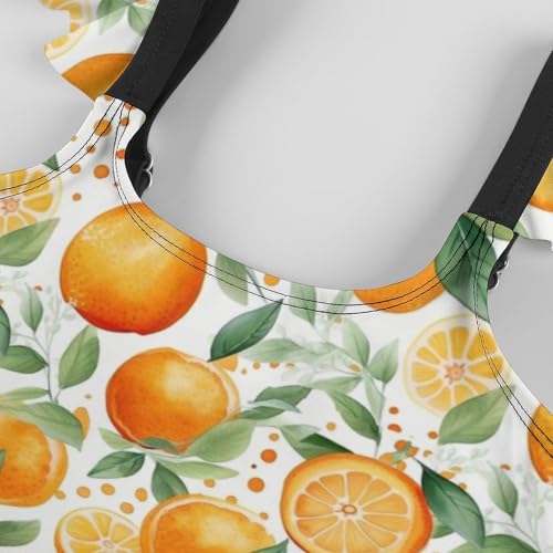 Image of Girls One Piece Swimsuit Lovely Cute Animals Ruffles Swimwear Bathing Suits 3-12 Years