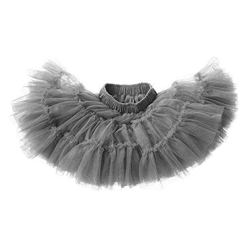 Baby Tutu Skirt Toddler Little Girls'ballet Dance Tulle Skirt 1-10T Gray #TOP2