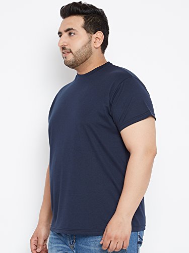 Image of Bigbanana Plus Size Men's Regular Fit Solid Round Neck Tshirt