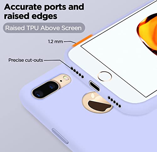 Image of Pikkme Back Cover | Full Camera Protection | Raised Edges | Super Soft Silicone | Bumper Case for iPhone 7 Plus / 8 Plus (Elegant Purple)