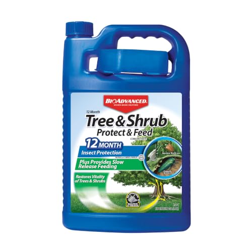 Image of BioAdvanced 12 Month Tree & Shrub Protect and Feed Concentrate - Mix & Pour - Insect Control and Plant Food - Up to 12 Months Protection - 1 gal Bottle