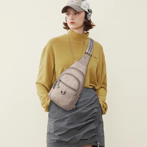 Image of cakang Womens Sling Bag Crossbody Bags for Women Vegan Leather Sling Backpack Daypack Fanny Pack Crossbody Purse Travel
