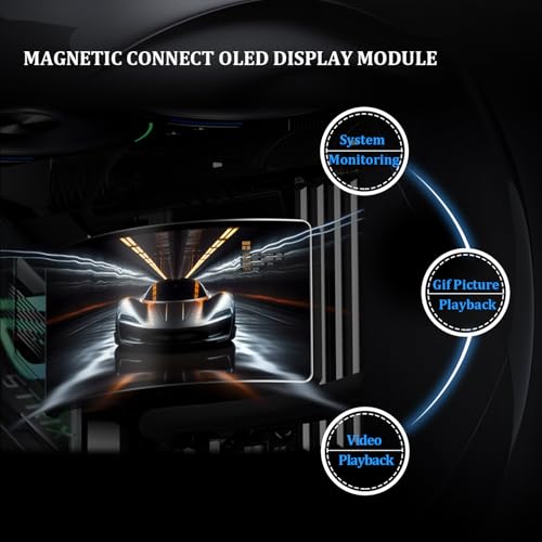 Image of Thermalright Rainbow Vision 360 Turbo ARGB Black 360mm Aio Cooler, 60HZ Curved Screen with 2400x1080 Resolution,for AM4 /AM5,Intel LGA1851 /1700,6.67in 3D with Magnetic Suction Screen,3000RPM Fan Speed