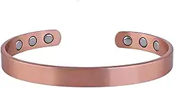 Pulseira Bracelete Magnética Cobre Puro Unissex Ajustável