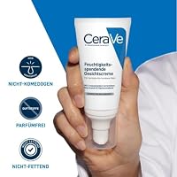 CeraVe Feuchtigkeitsspendende Gesichtscreme für normale bis trockene Haut, Ultraleichte Formel, Mit Hyaluron, Niacinamid und 3 essenziellen Ceramiden, 2 x 52 ml – Ansicht 3