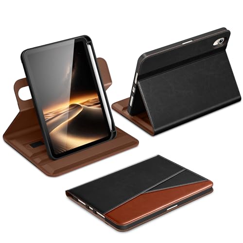 Étui en cuir iPad mini 7 rotatif à 360 degrés DTTO luxe housse