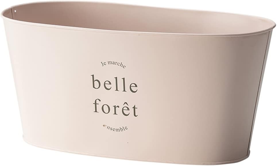 Greenhouse 5094-A-PB Pale Color Tinplate, Oval, M, Pink Beige