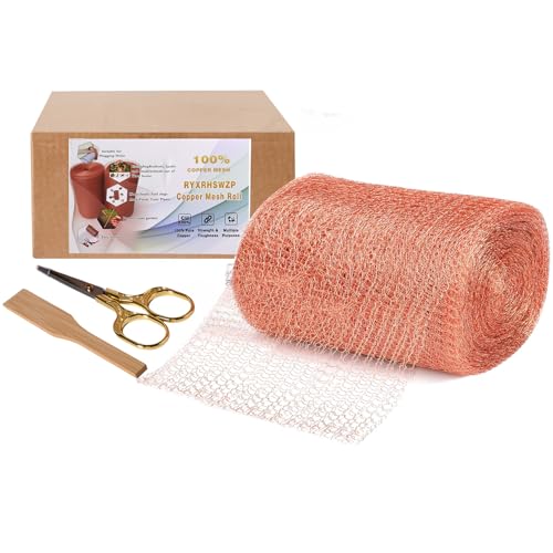 5 x 32 ft Copper Mesh Rodent Control Copper Wool for Slug Mice Snail Pest