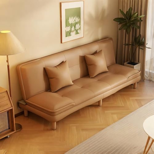ソファーベッド2/ 3人掛け 折り畳み おしゃれ ソファーベット 北欧モダンデコ ソファベッド ソファー け リクライニング 一人暮らし ベッド シングル(Brown,180*60*75cm)