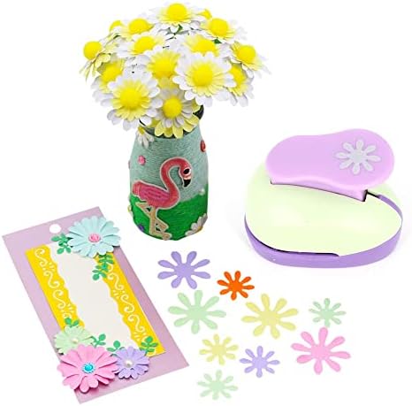 XUBX 4 Pcs Crafts Punch Set, Craft Hole Punch Little bear, Round, Flower, Maple leaf Embossing Device, Scrapbooking Punches for Creatively Kids Artwork Greeting Card Making DIY Crafts Photo Album