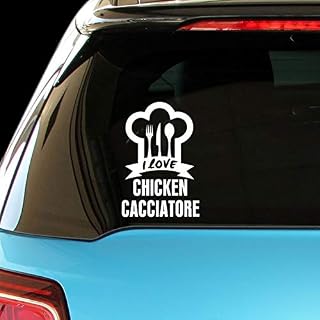 I Love Chicken CACCIATORE Food Drink Vegetable Car Laptop Wall Sticker