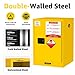 20 Gallon Flammable Storage Cabinet 24'' x 19'' x 19'' Fire Cabinets, Alloy Steel Flammable Liquid Storage Cabinet with ESD Grounding Cable and Adjustable Shelf for Industrial Garage Home Safety Use