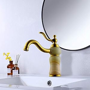   Luxury-Stone-Bathroom-Faucet-European-All-Copper-and-Natural-Green-and-Blue-Jade-Basin-Faucet-Hot-and-Cold-Mixer-Tap-Gold-Finished-C12123DS-QY